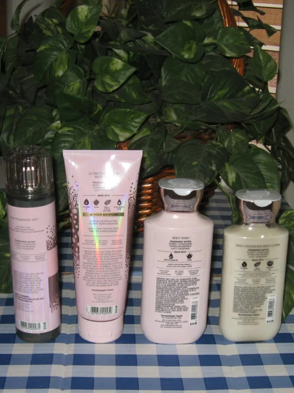 BBW Champagne Toast Body Wash Fragrance Mist Body Cream & Lotion Lot of 4 NEW